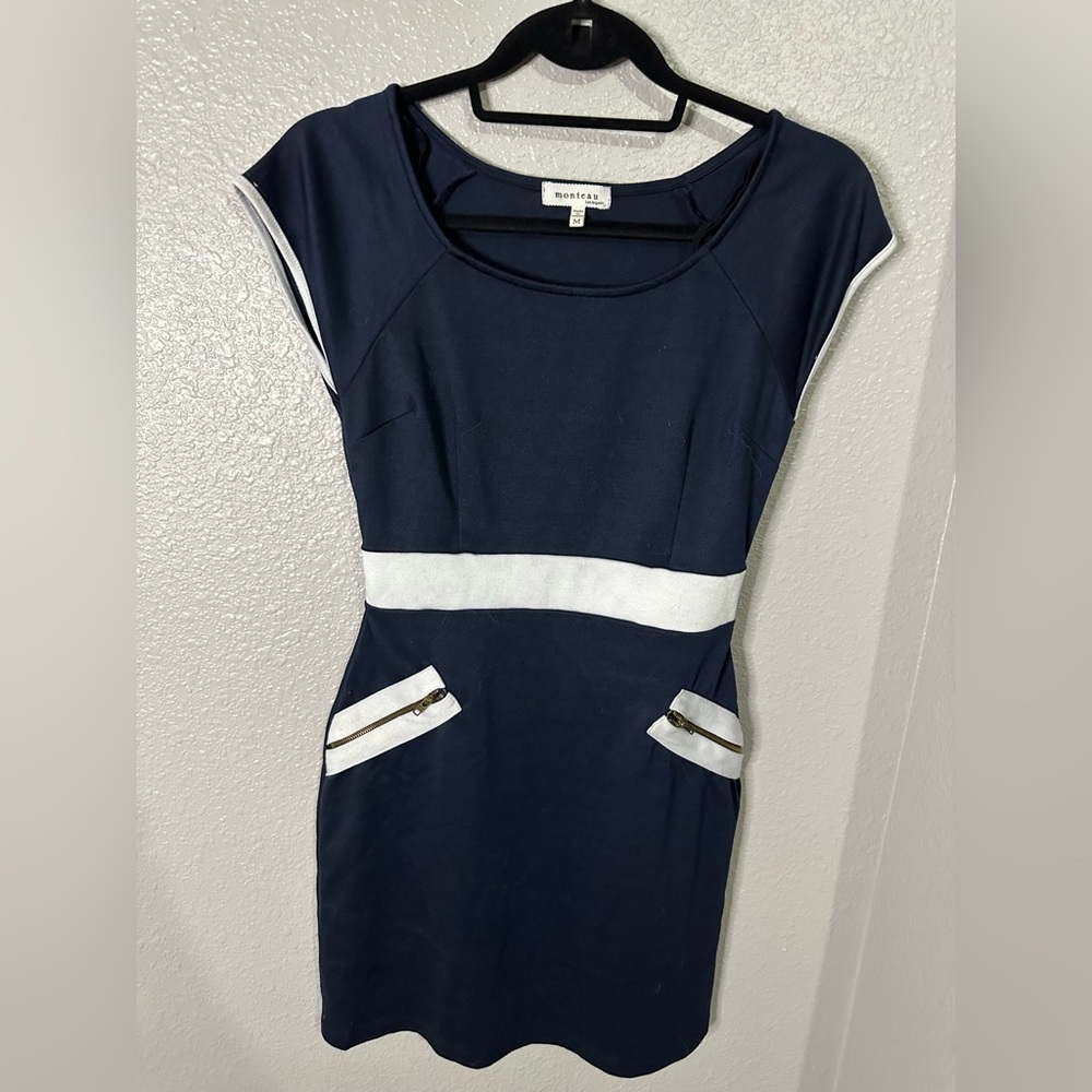 Navy blue pin-up style dress